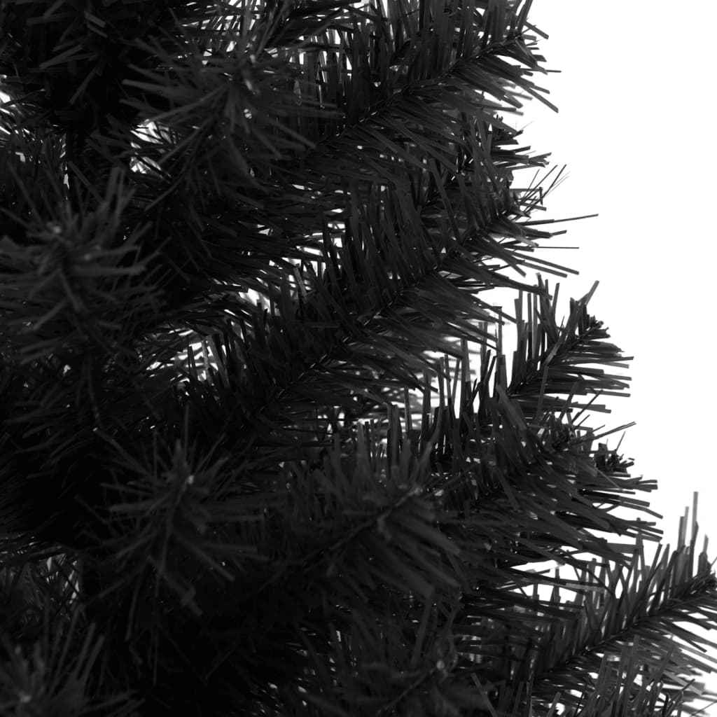vidaXL Künstlicher Weihnachtsbaum mit Ständer Schwarz 150 cm PVC