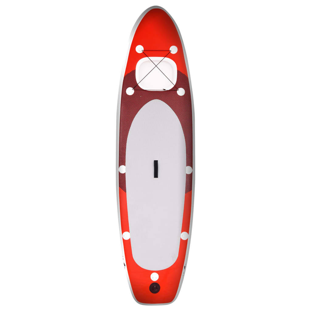 vidaXL SUP-Board-Set Aufblasbar Rot 360x81x10 cm
