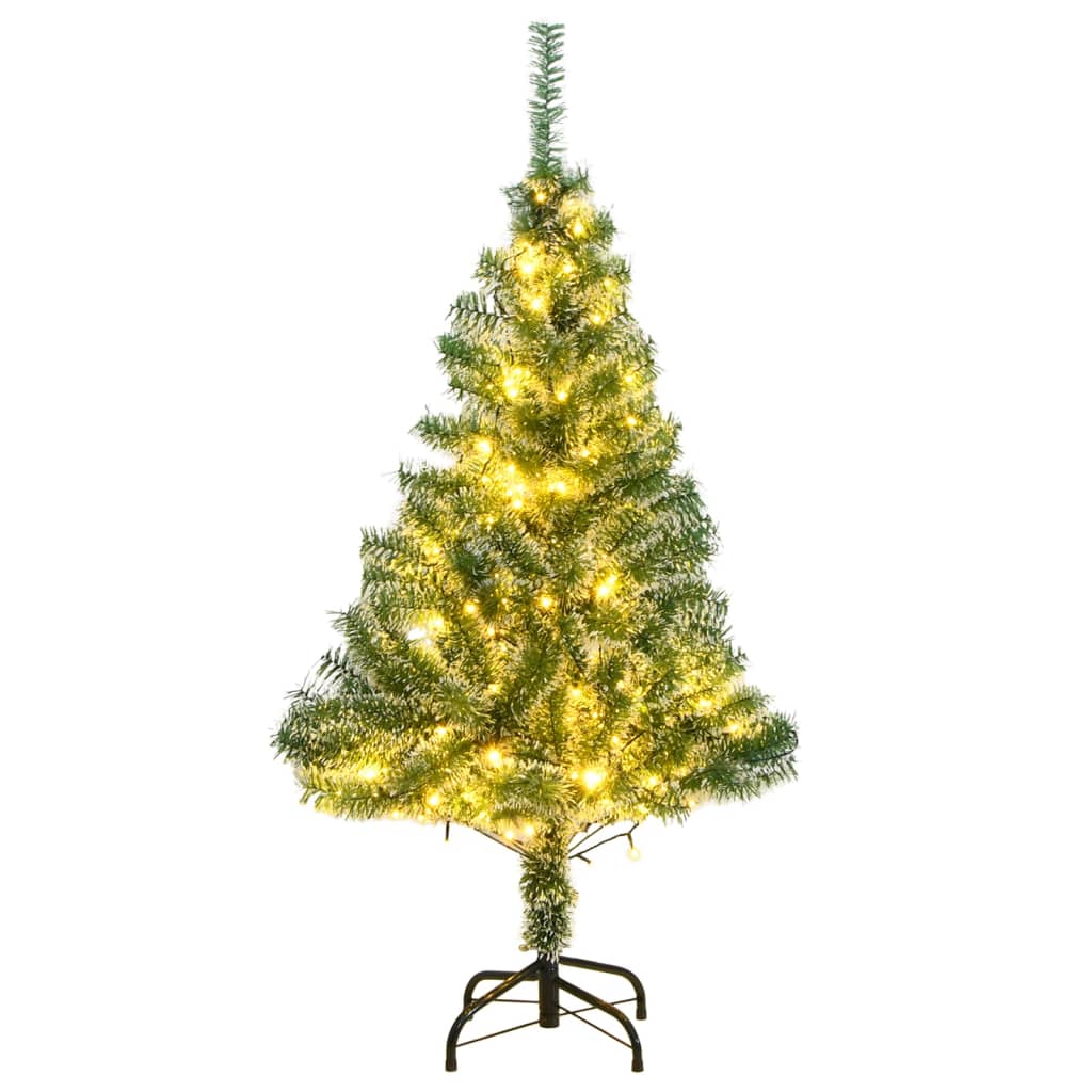 vidaXL Künstlicher Weihnachtsbaum mit Schnee 150 LEDs 120 cm