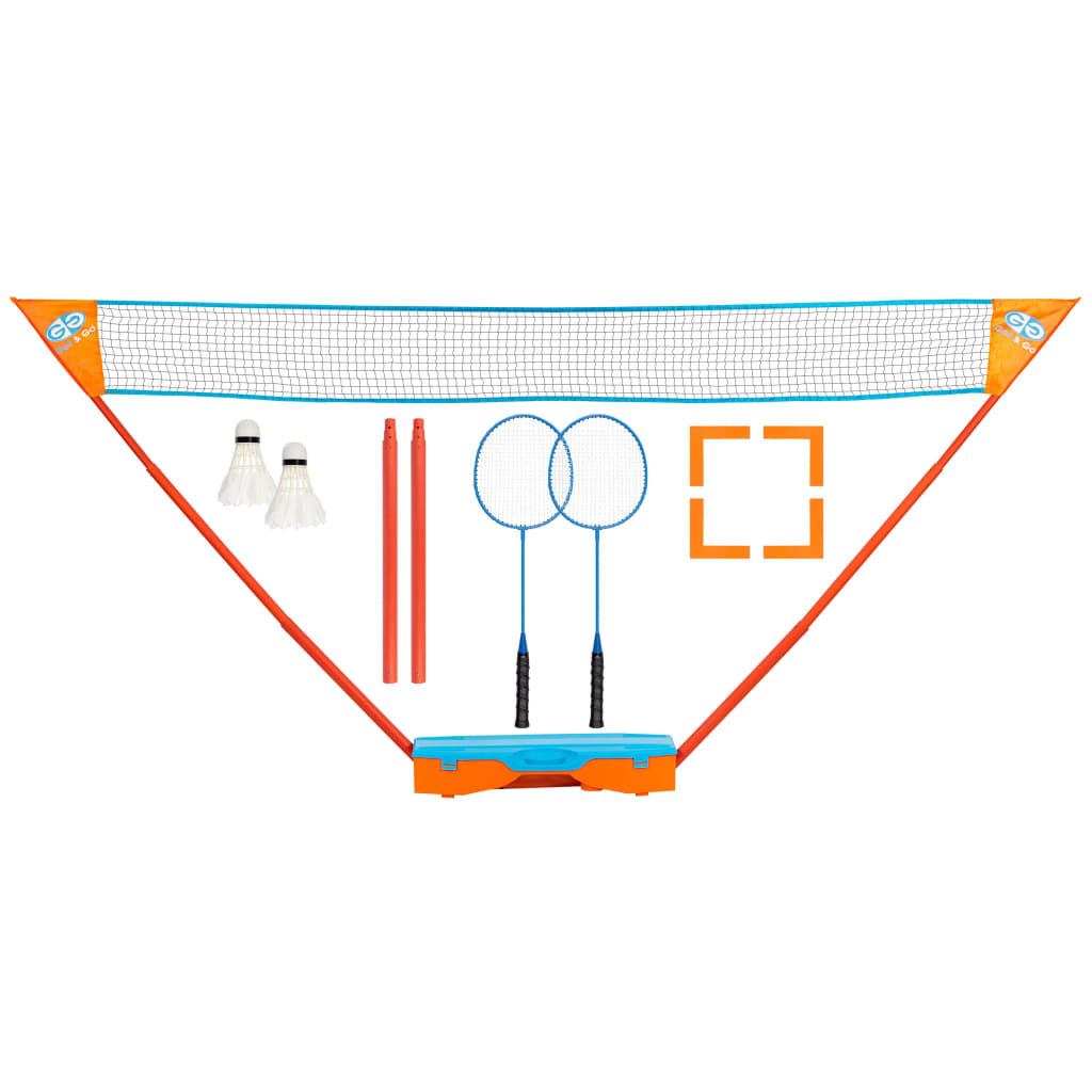 Get & Go Badminton-Set Blau und Orange