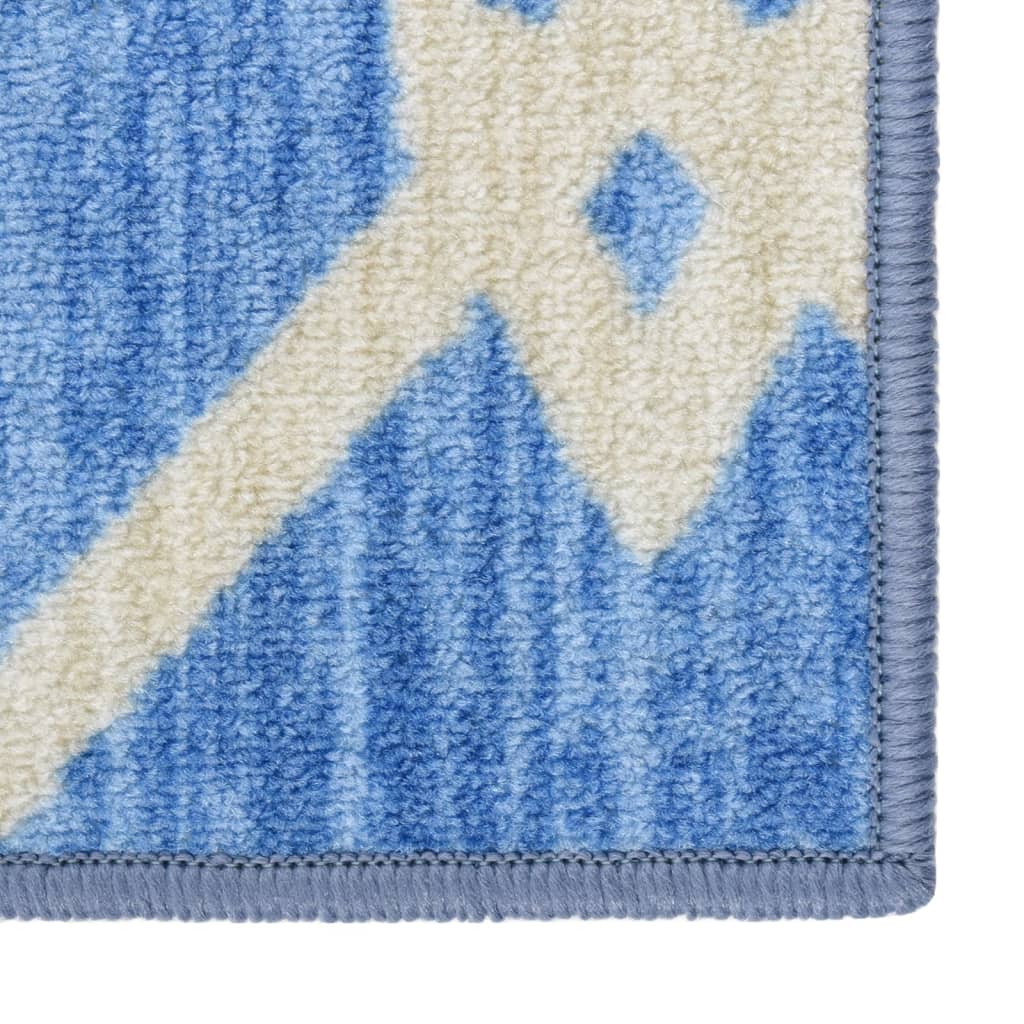 vidaXL Teppichläufer Blau 80x300 cm