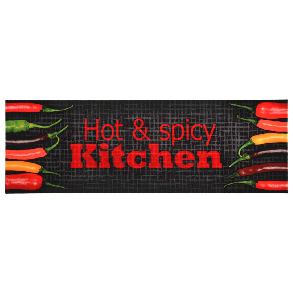 vidaXL Küchenbodenmatte Waschbar Hot&Spicy 60x180 cm
