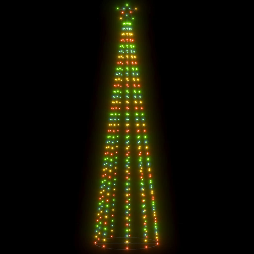 vidaXL Weihnachtsbaum in Kegelform 400 LEDs Bunt 100x360 cm