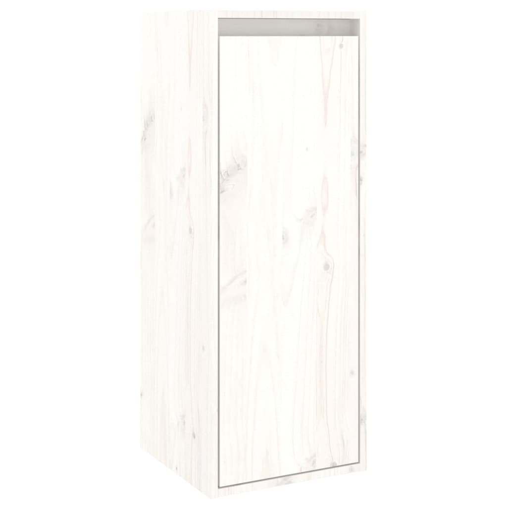 vidaXL Wandschrank Weiß 30x30x80 cm Massivholz Kiefer