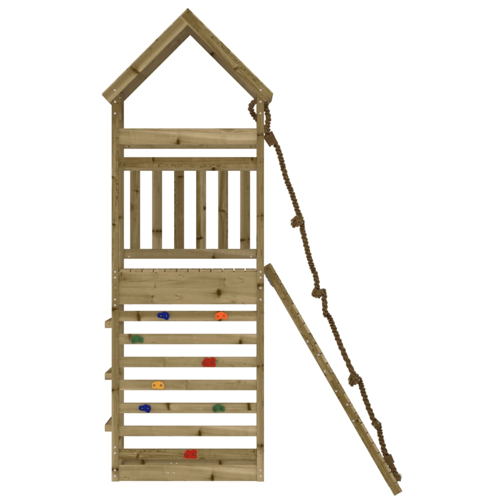 vidaXL Spielturm mit Kletterwand Imprägniertes Kiefernholz