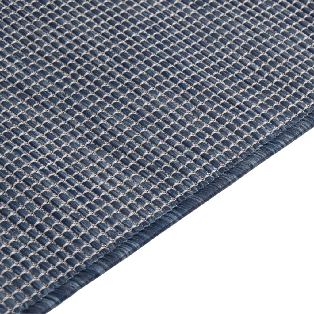 vidaXL Outdoor-Teppich Flachgewebe 120x170 cm Blau