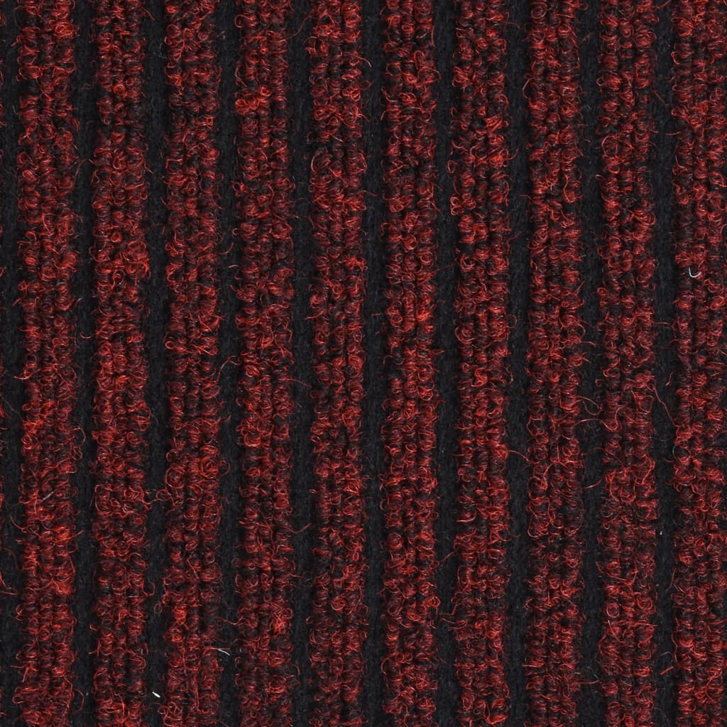 vidaXL Fußmatte Gestreift Rot 60x80 cm
