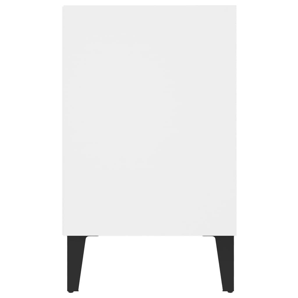vidaXL TV-Schrank mit Metallbeinen Weiß 103,5x30x50 cm