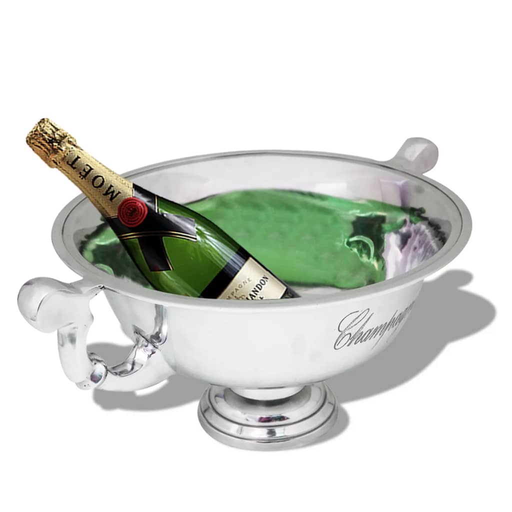 vidaXL Champagner-Kühler Pokal Aluminium Silber