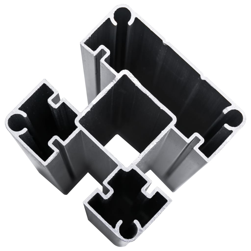 vidaXL WPC Zaun-Set 1 Quadrat + 1 Schräge 273x186 cm Braun
