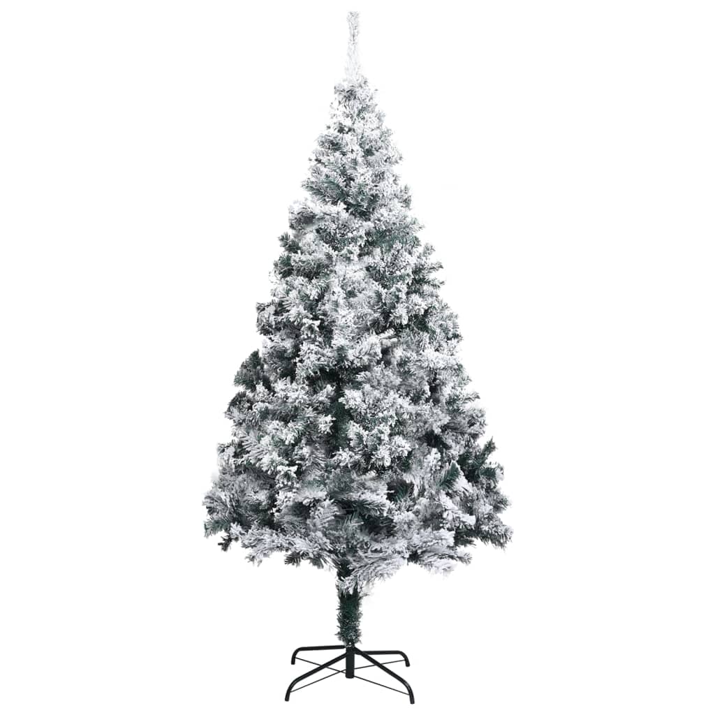 vidaXL Künstlicher Weihnachtsbaum mit LEDs & Kugeln Grün 240 cm PVC