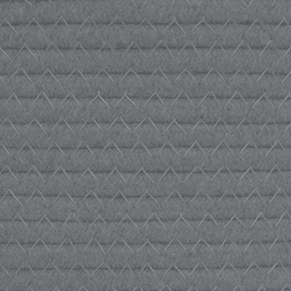 vidaXL Aufbewahrungskorb Grau und Weiß Ø51x33 cm Baumwolle