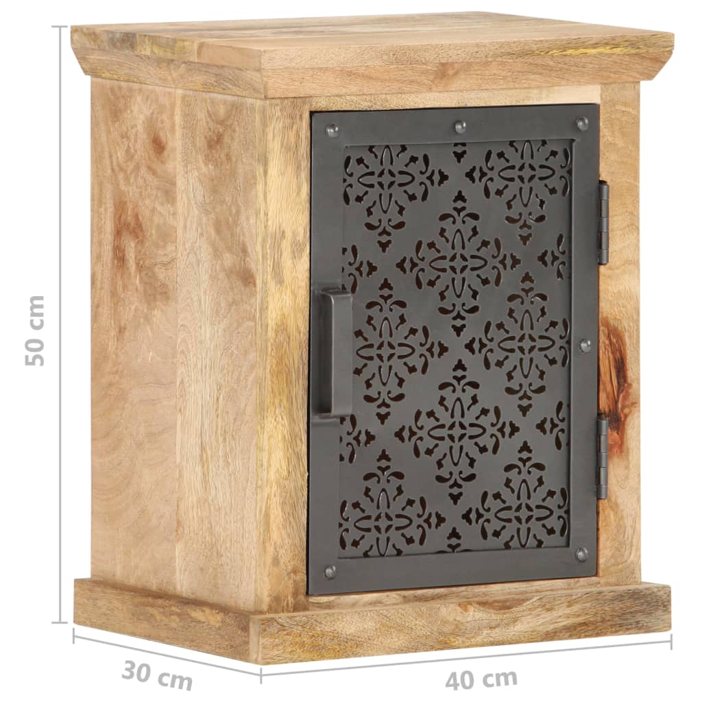 vidaXL Nachttisch mit Tür 40x30x50 cm Mango Massivholz