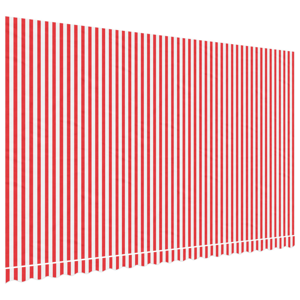 vidaXL Markisenbespannung Rot und Weiß Gestreift 5x3 m