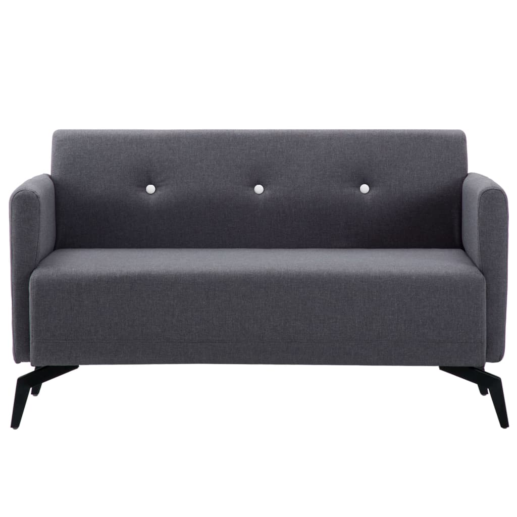 vidaXL 2-Sitzer-Sofa Stoff 115x60x67 cm Dunkelgrau