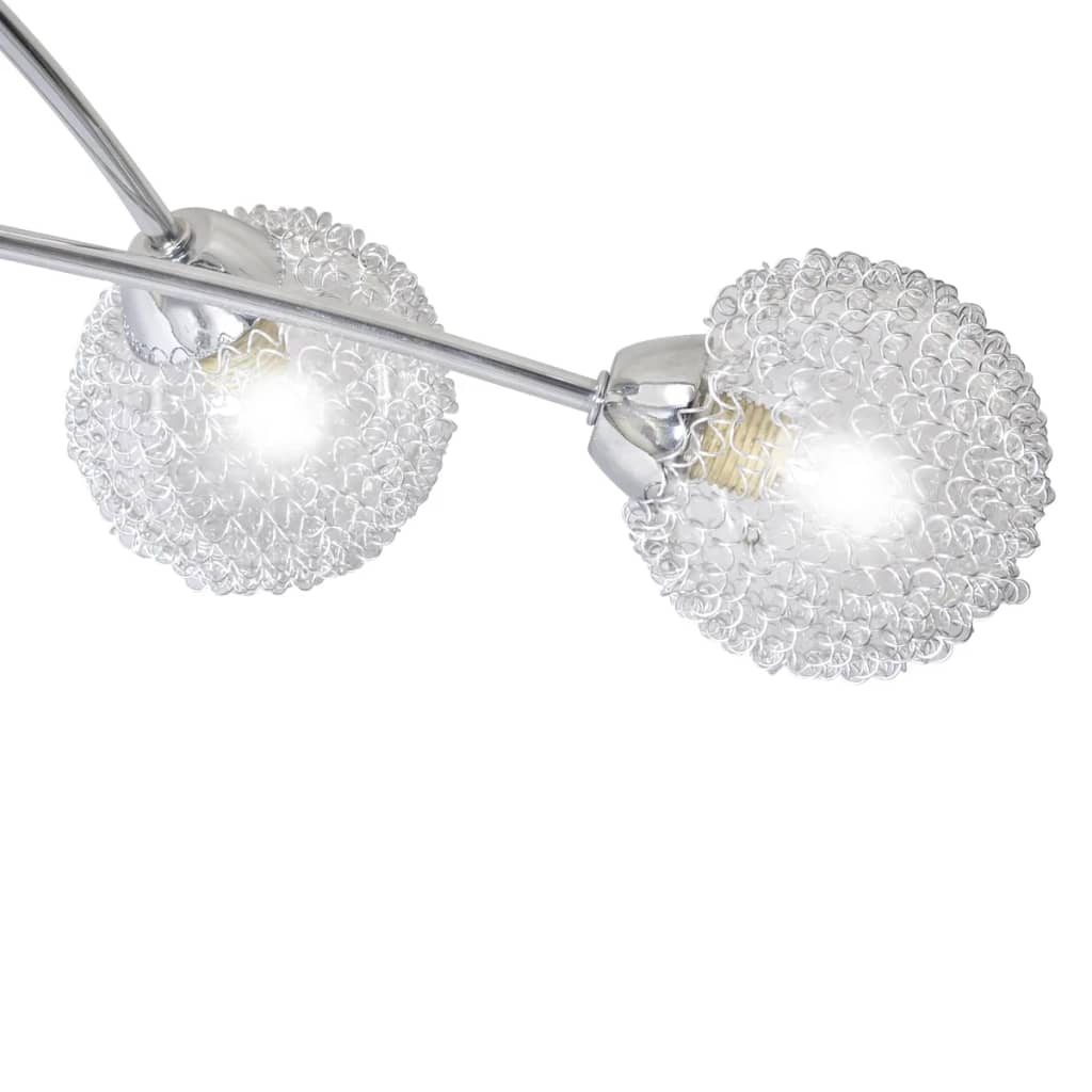vidaXL Deckenleuchte mit Drahtgeflecht-Lampenschirmen 5 × G9 Glühlampen