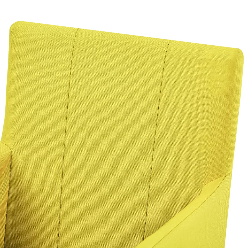 vidaXL Esszimmerstühle mit Armlehnen 6 Stk. Gelb Stoff