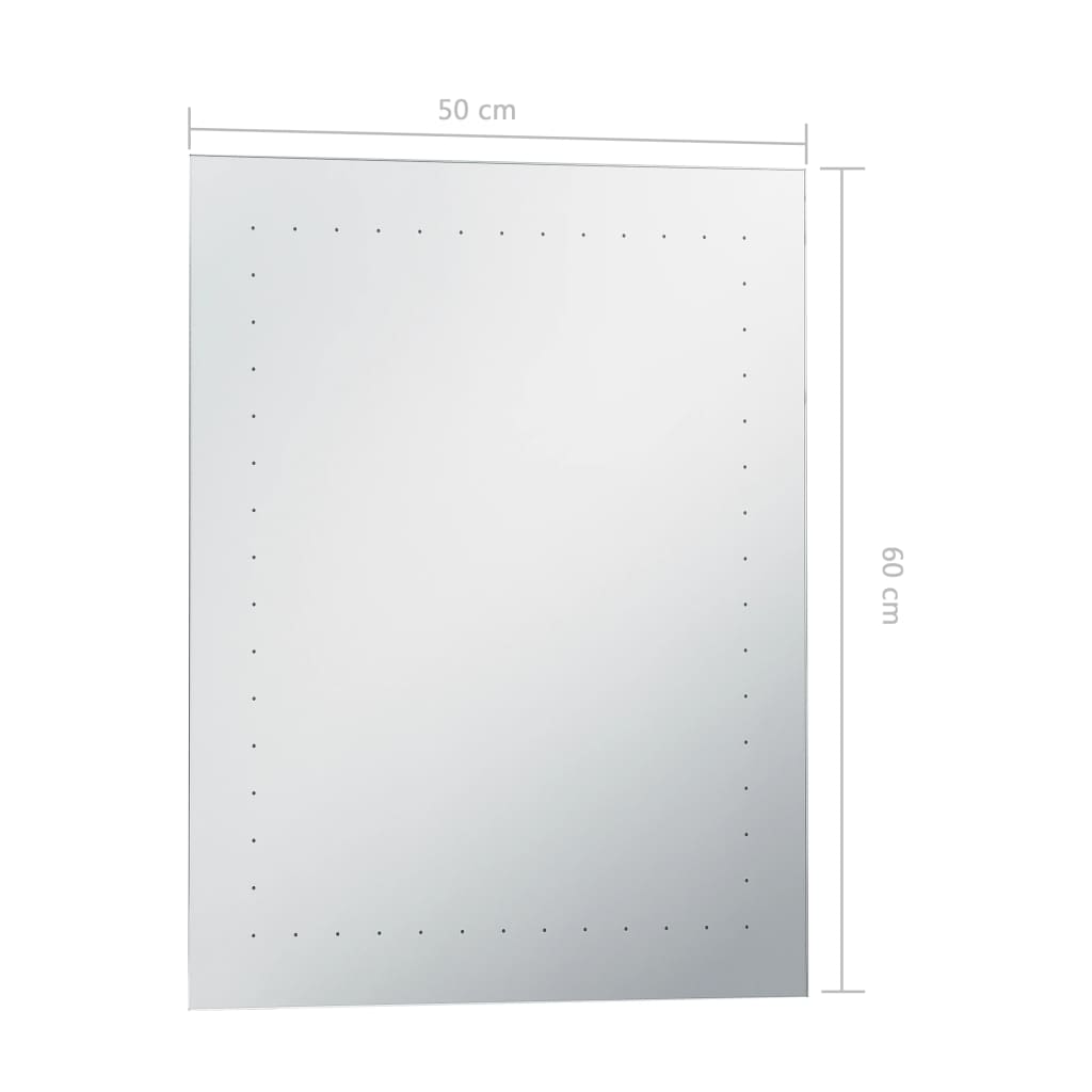 vidaXL Badezimmer-Wandspiegel mit LEDs 50x60 cm