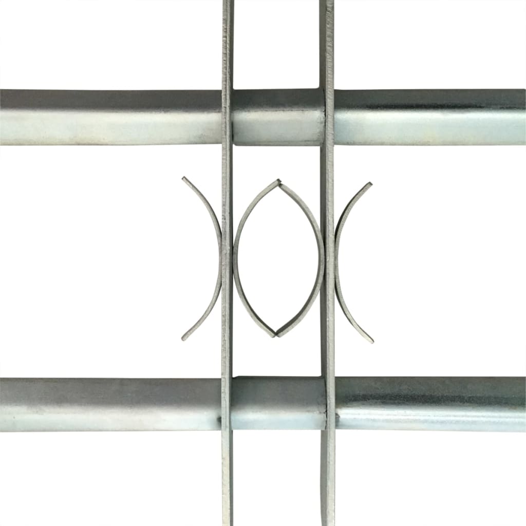 vidaXL Fenstergitter Verstellbar mit 2 Querstäben 700-1050 mm