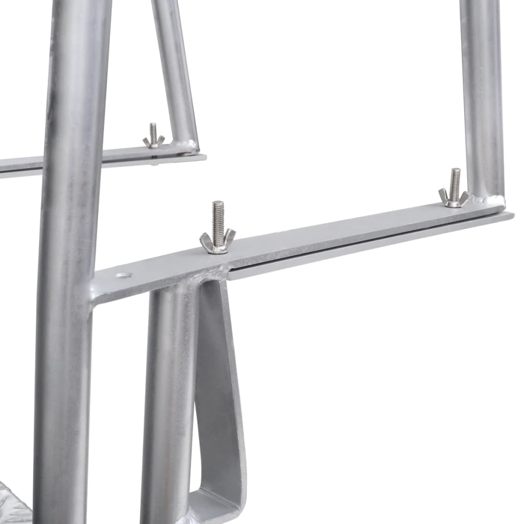 vidaXL Steg-/Poolleiter 4-stufig Aluminium 167 cm