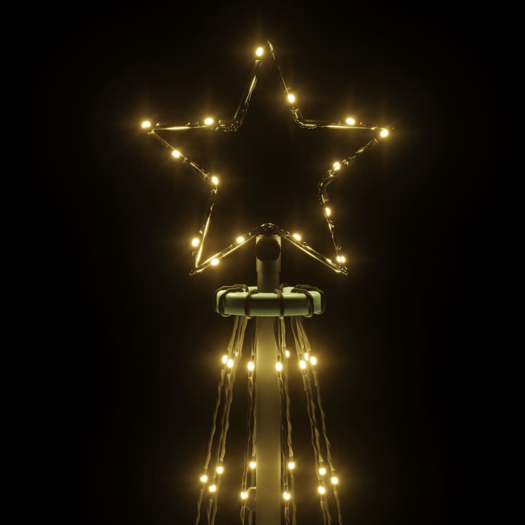 vidaXL LED-Weihnachtsbaum mit Erdnägeln Warmweiß 108 LEDs 180 cm