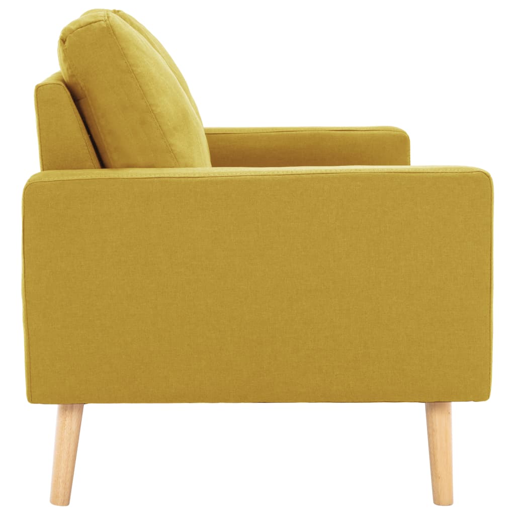 vidaXL 3-Sitzer-Sofa Gelb Stoff