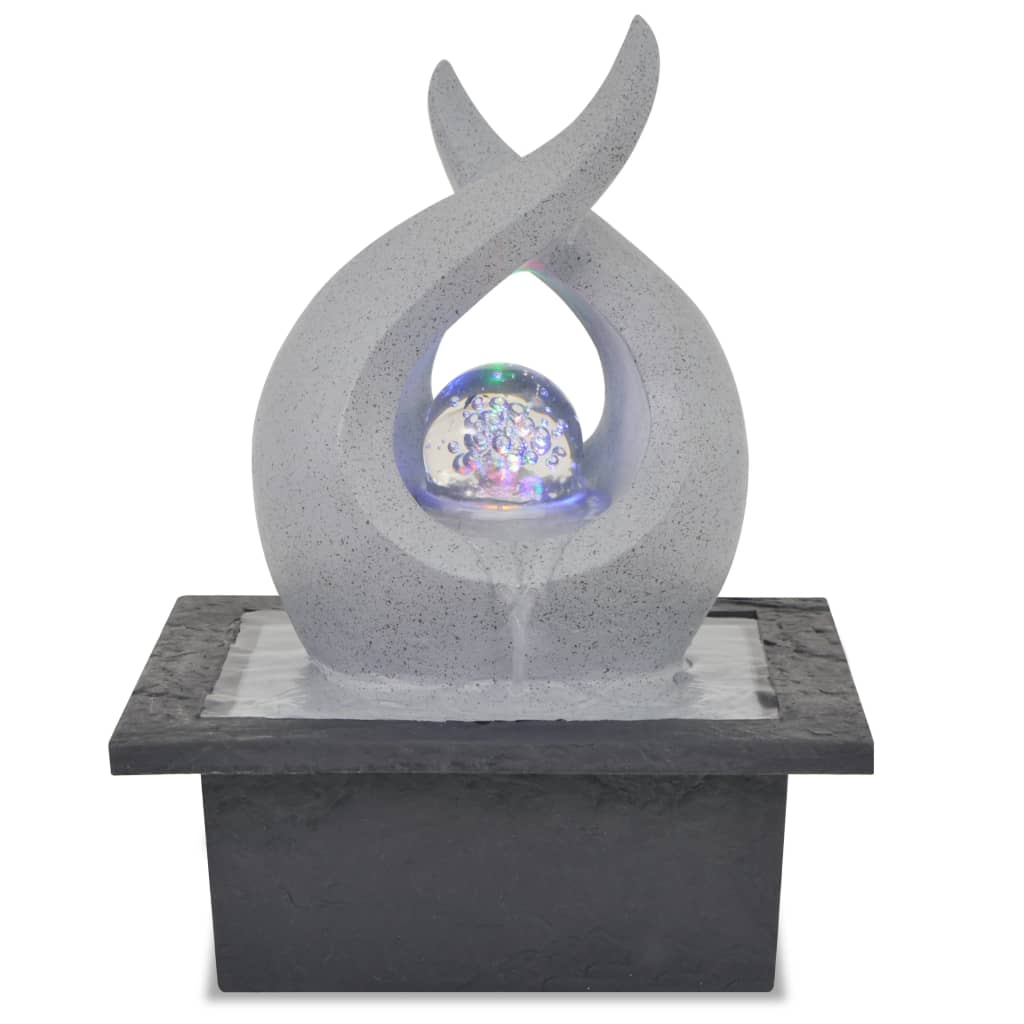 vidaXL Zimmerbrunnen mit LED Polyresin