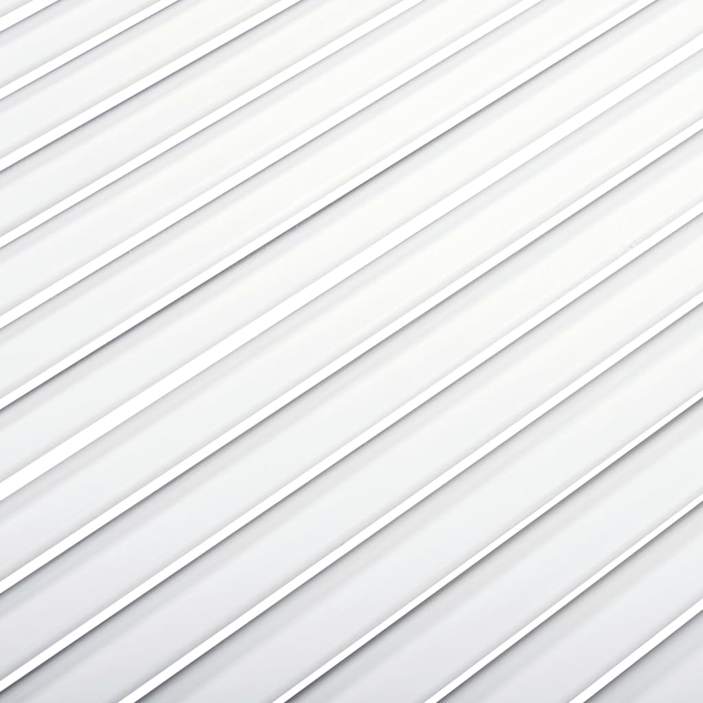 vidaXL Schranktür Lamellen-Design Weiß 99,3x59,4 cm Massivholz Kiefer