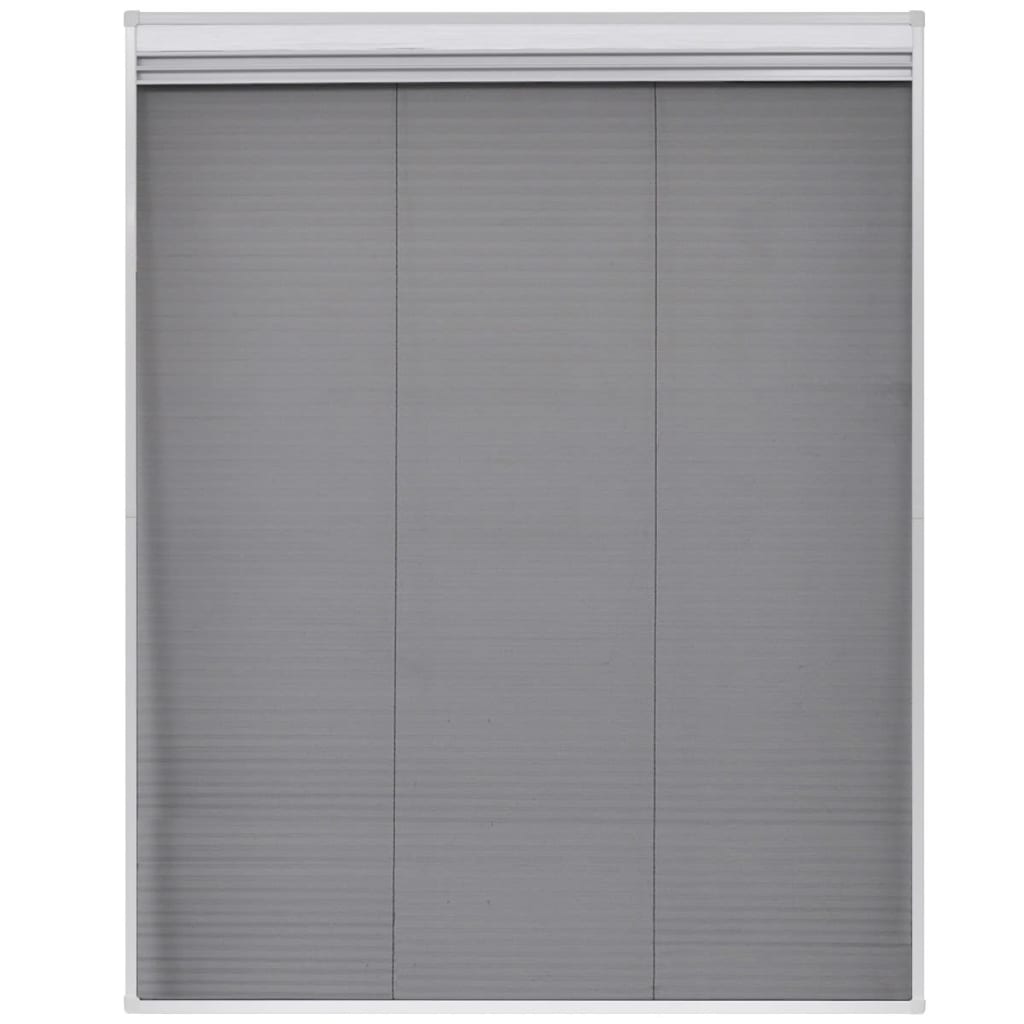 vidaXL Insektenschutz-Plissee für Fenster Jalousie Aluminium 80x100 cm