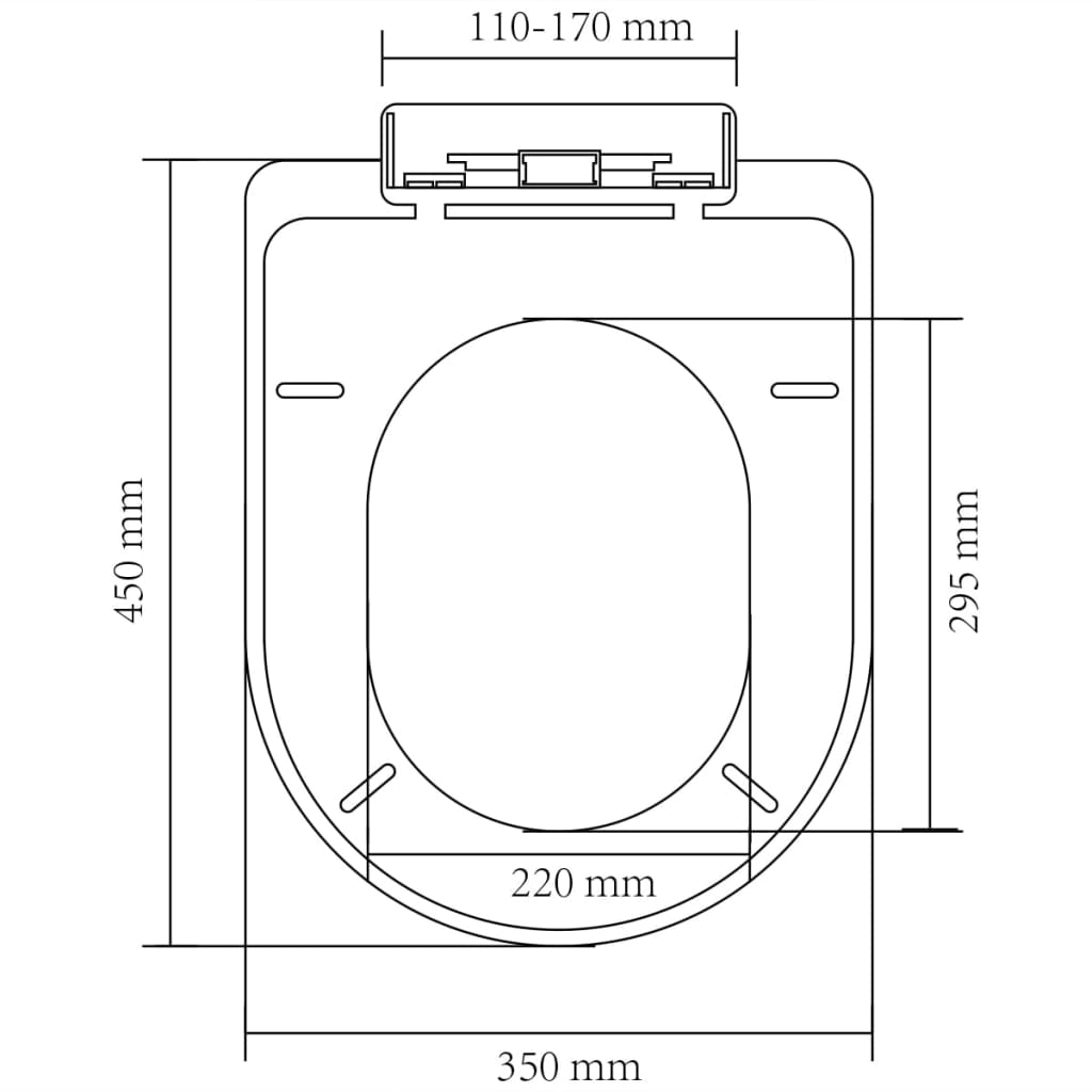 vidaXL Toilettensitz mit Absenkautomatik Weiß Quadratisch