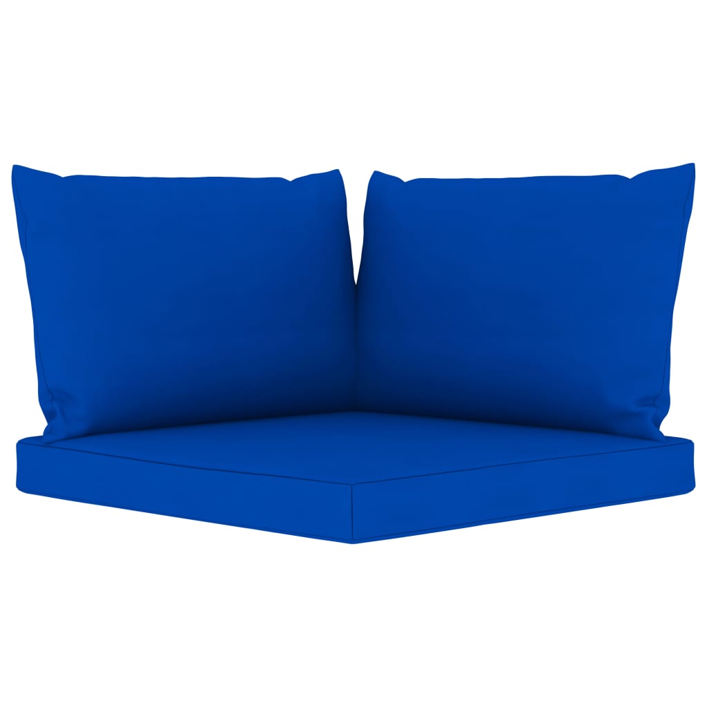 vidaXL 5-tlg. Garten-Lounge-Set mit Blauen Kissen