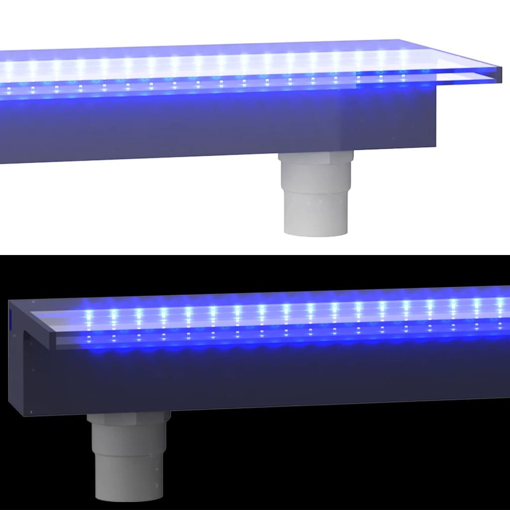 vidaXL Wasserfall-Element mit RGB LEDs Acryl 90 cm