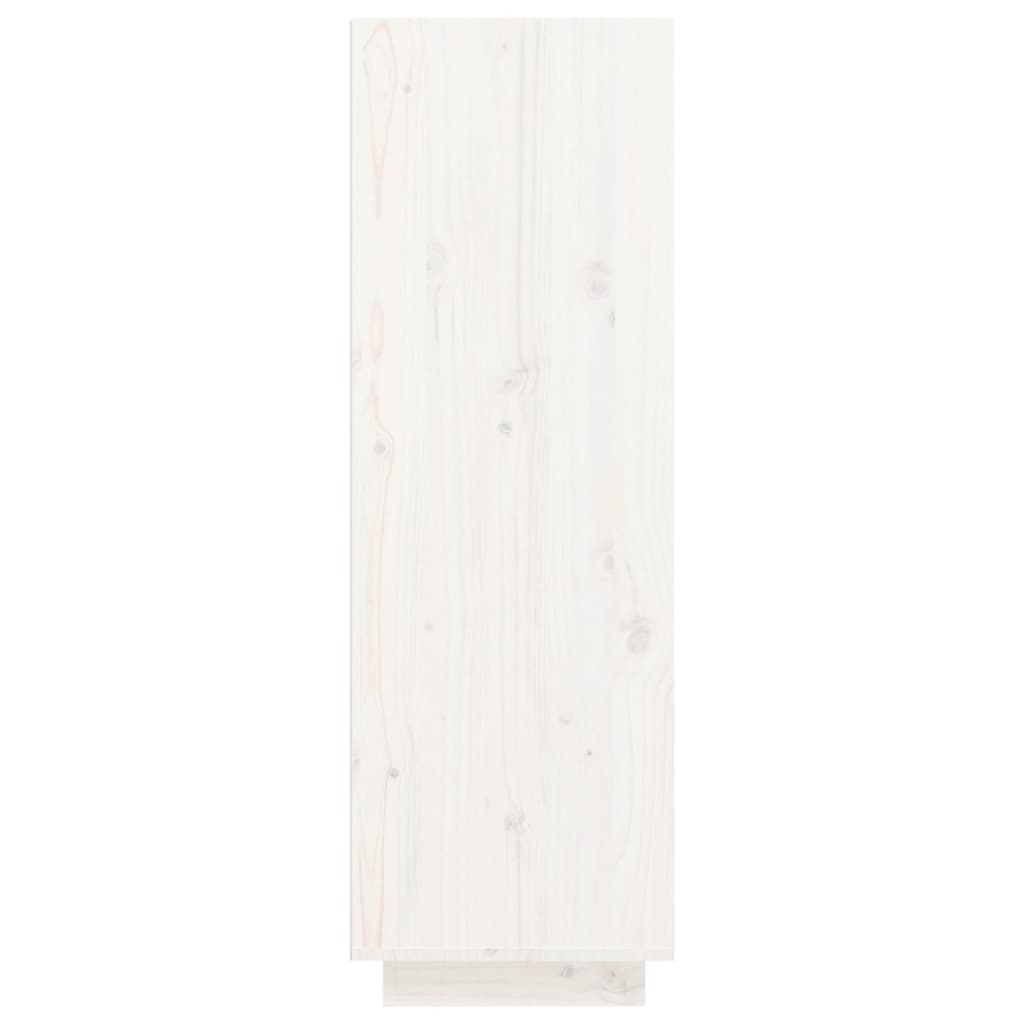 vidaXL Schuhregal Weiß 34x30x105 cm Massivholz Kiefer