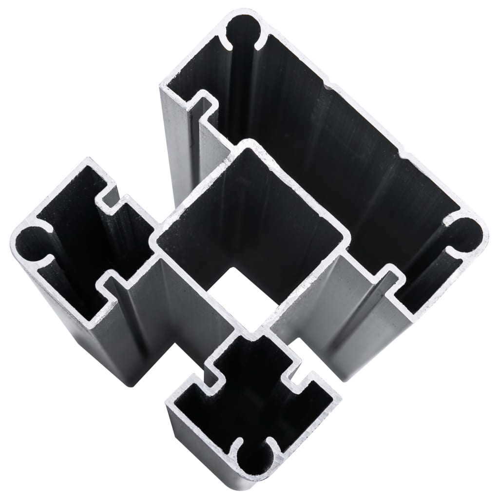 vidaXL WPC Zaun-Set 1 Quadrat + 1 Schräge 273x186 cm Grau