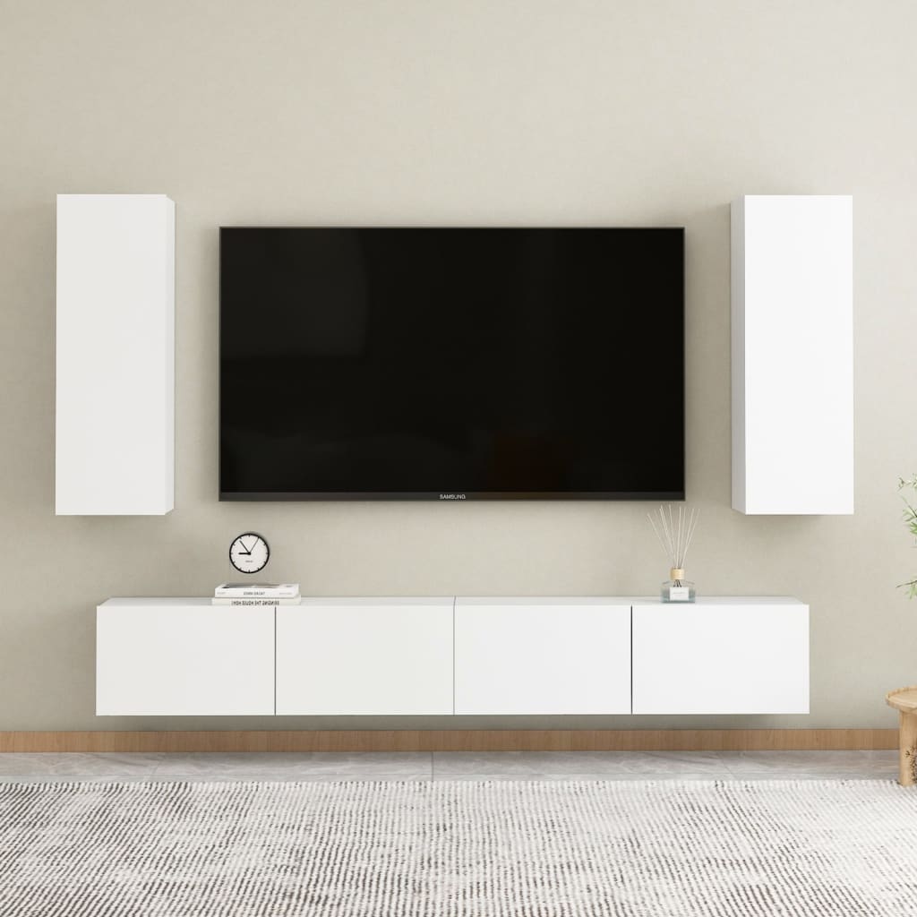 vidaXL TV-Schrank Weiß 30,5x30x90 cm Holzwerkstoff