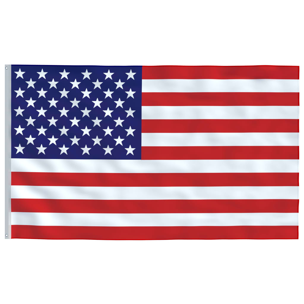 vidaXL Flagge der Vereinigten Staaten mit Mast 6,23 m Aluminium