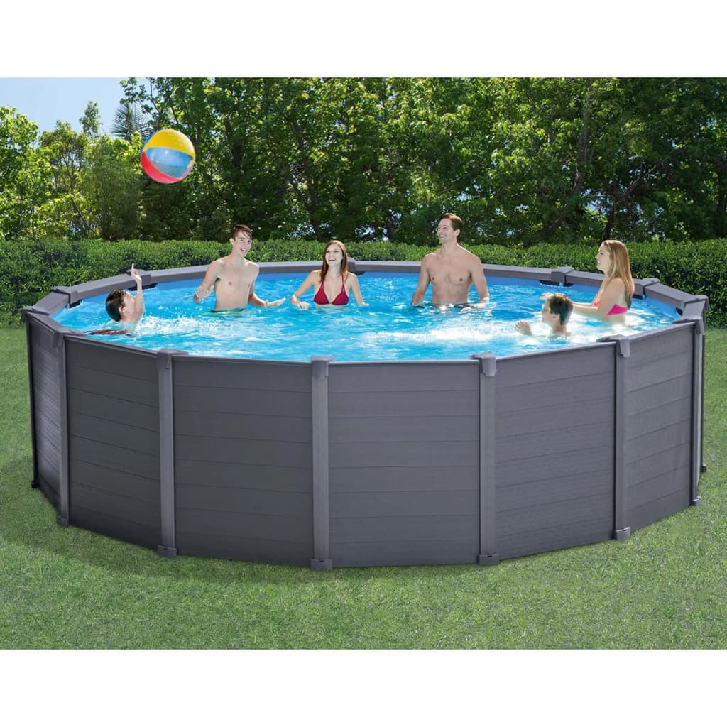 Intex Graphit Panel Pool 478 cm PVC 16805 L 28382GN