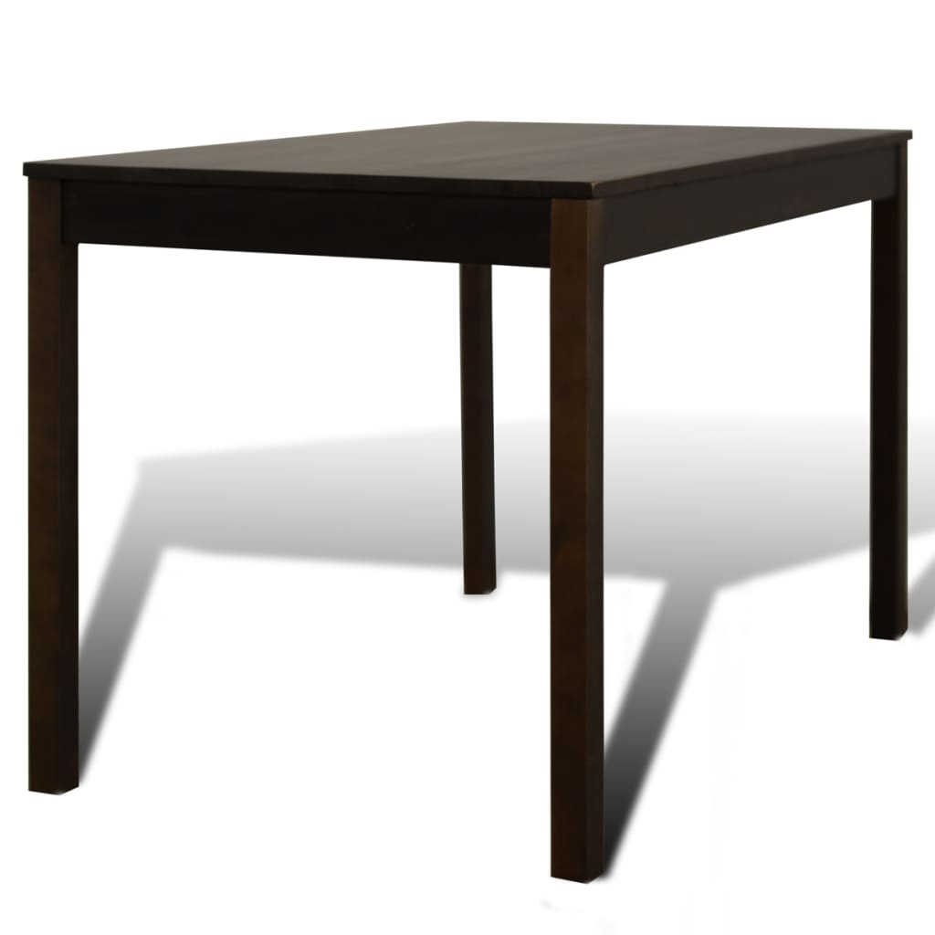 Esstisch Holztisch mit 4 Holzstühlen Esszimmerset braun