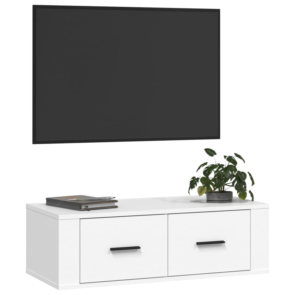 vidaXL TV-Wandschrank Weiß 80x36x25 cm Holzwerkstoff