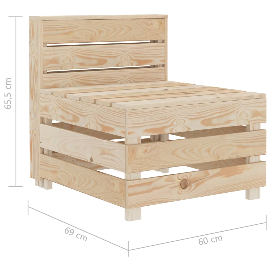 vidaXL 4-Sitzer-Palettensofa Holz