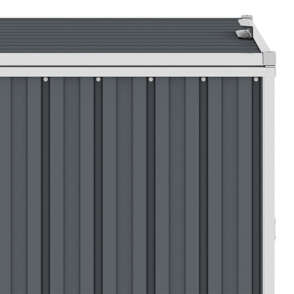 vidaXL Mülltonnenbox für 4 Mülltonnen Grau 286×81×121 cm Stahl