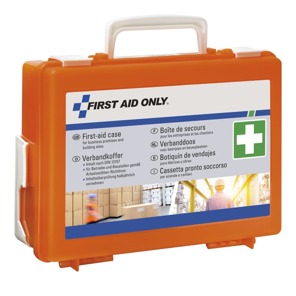 FIRST AID ONLY Arbeitsplatz Notfall-Set mit Handgriff DIN 13157