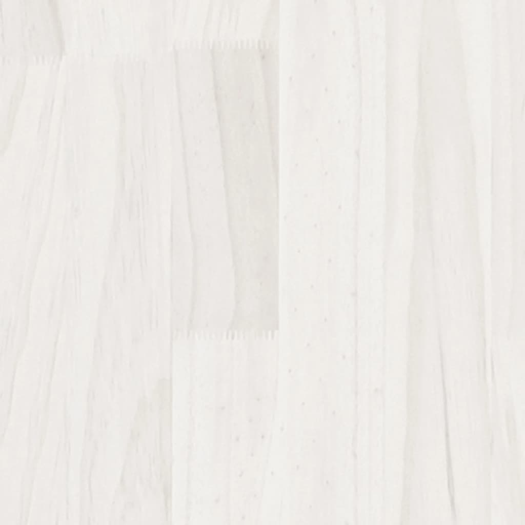 vidaXL Pflanzkübel Weiß 31x31x70 cm Massivholz Kiefer