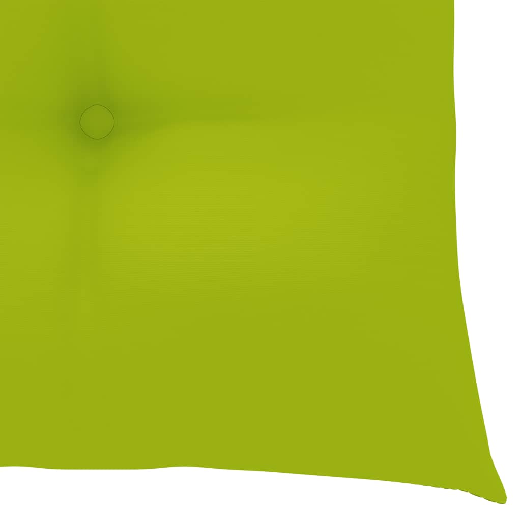 vidaXL Gartenstühle 8 Stk. mit Hellgrünen Kissen Massivholz Teak