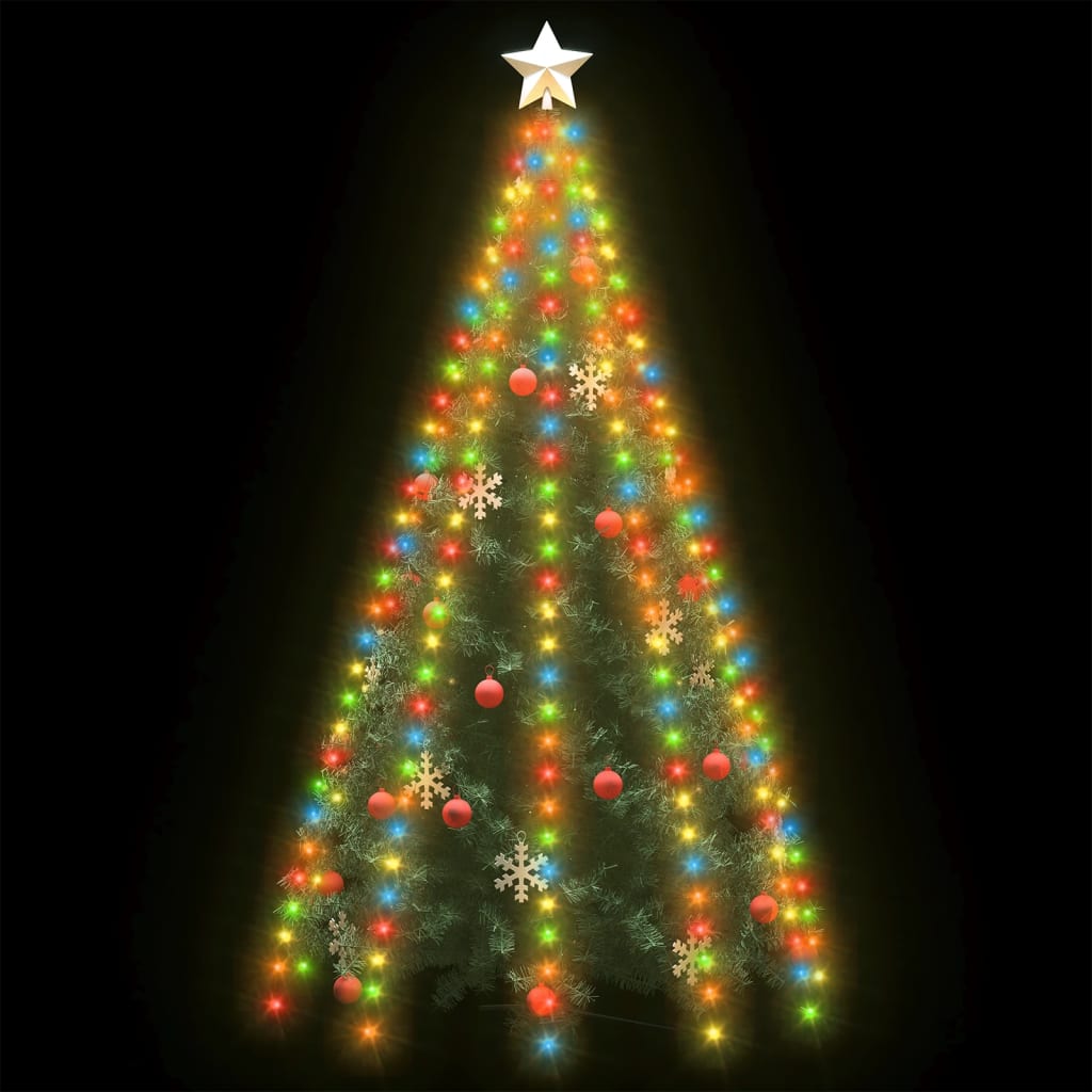 vidaXL Weihnachtsbaum-Lichternetz mit 250 LEDs Mehrfarbig 250 cm