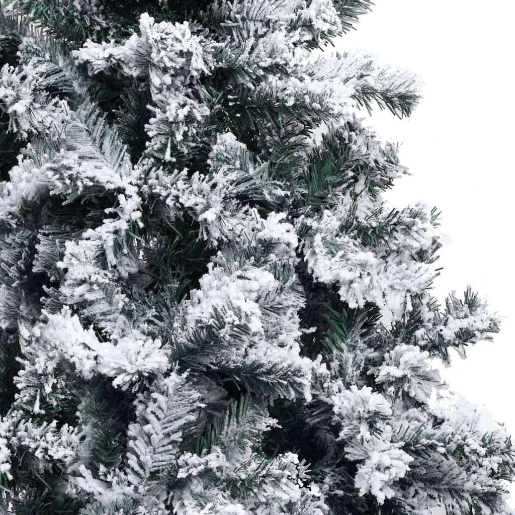vidaXL Künstlicher Weihnachtsbaum mit LEDs Beschneit Grün 120 cm
