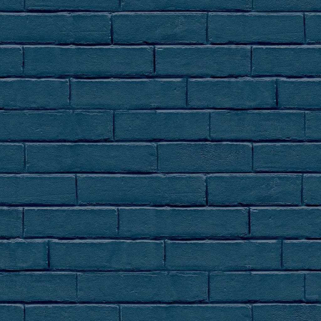 Good Vibes Tapete Brick Wall Blau