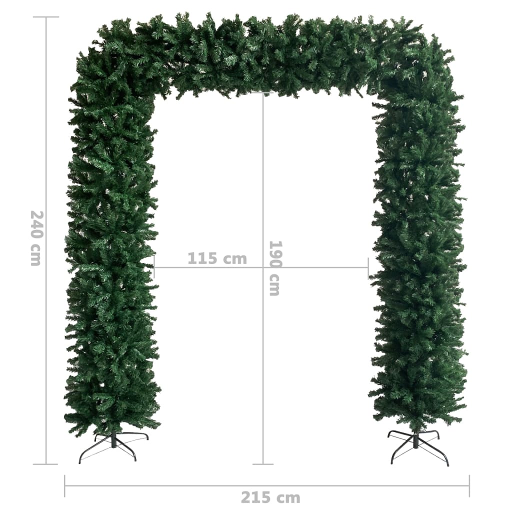 vidaXL Weihnachtsgirlande mit LEDs & Kugeln Set Grün 240 cm
