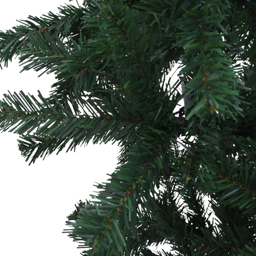vidaXL Künstlicher Weihnachtsbaum Kopfüber Beleuchtung & Kugeln 210 cm