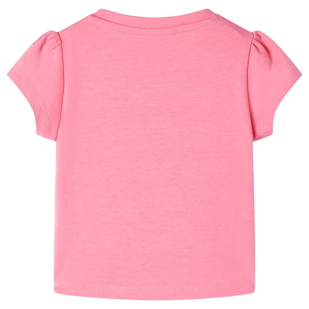 Kinder-T-Shirt Helles Neonrosa 92